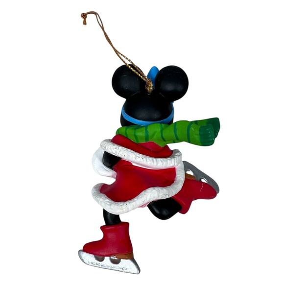 Vintage Disney Minnie Mouse Ice Skating Christmas Ornament Hanging Holiday Decor - Picture 3 of 6